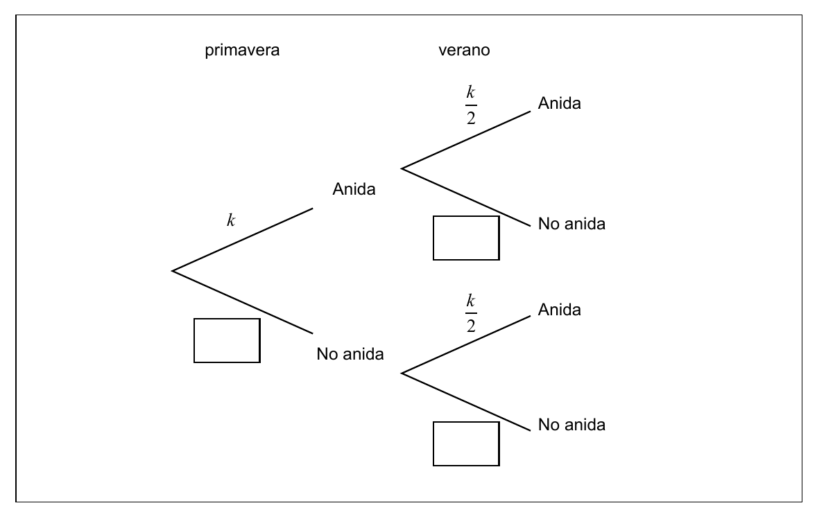Diagrama de arbol de anidacion en primavera y verano.