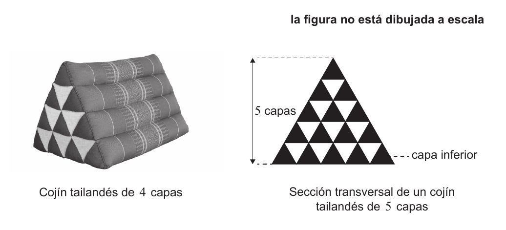Figuras de cojines tailandeses de 4 y 5 capas.